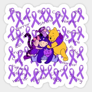 Bear and Friends IBD Awareness Sticker